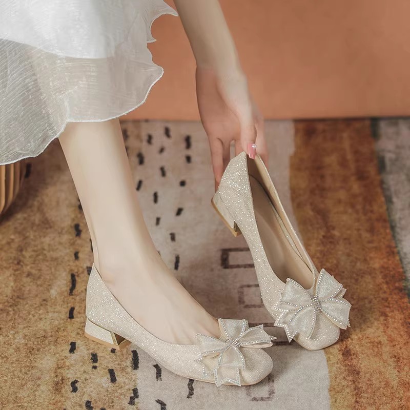Slingback Pumps Women - ผู้หญิง 2025 ใหม่สไตล์ฤดูใบไม้ร่วงEvening Soft Sole Low