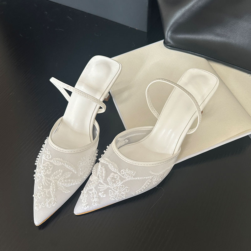 Women Shoes Brands - รองเท้าส้นสูงแบบสลิงแบ็ค ดีไซน์หรูหรา ปี 2026 สำหรับผู้หญิง ส้นบาง