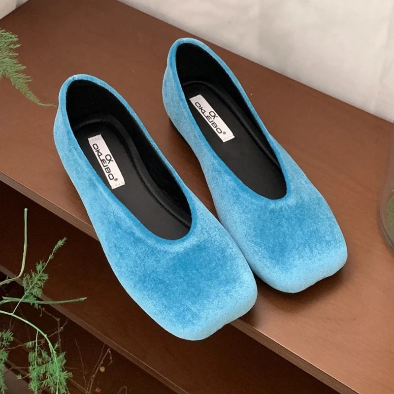 Women Shoes Brands - รองเท้าผู้หญิงแบบสวม แมรี่เจน พื้นนิ่ม สวมใส่สบาย หัวเหลี่ยม รองเท้าแฟชั่นแบรนด์ดังสำหรับผู้หญิง