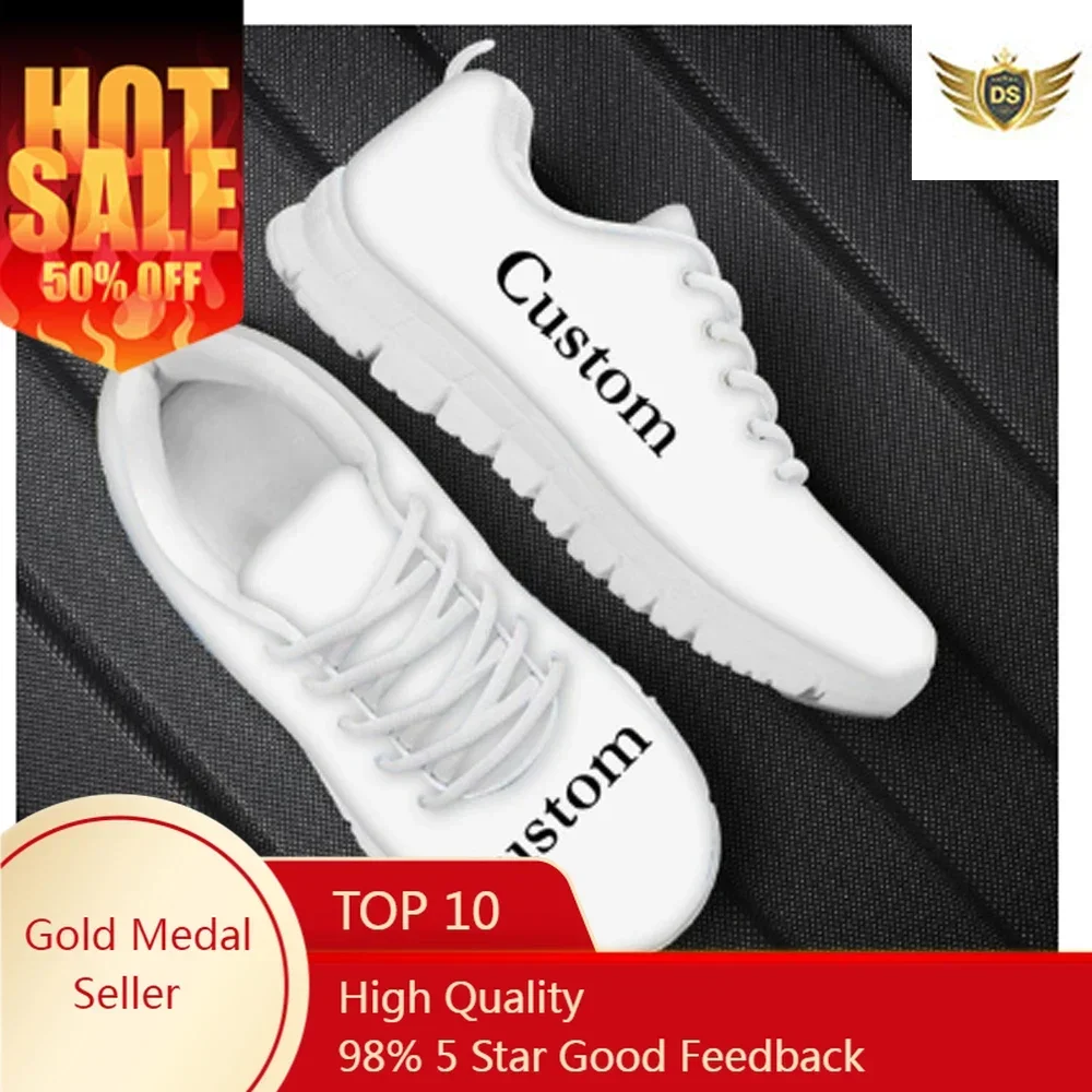 Women'S Shoes Nursing - CUSTOM รองเท้าภาพที่กําหนดเองรูปแบบโลโก้แบรนด์ผู้หญิงรองเท้าผ้าใบลําลองพยาบาลสบายตาข่ายรองเท้าสําหรับ Dropshipping