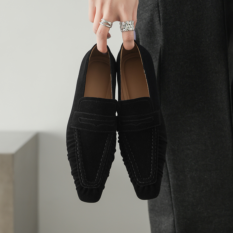 รองเท้าส้นเตี้ยหนังแท้สำหรับผู - Slingback Pumps Women บทวิจารณ์และราคา