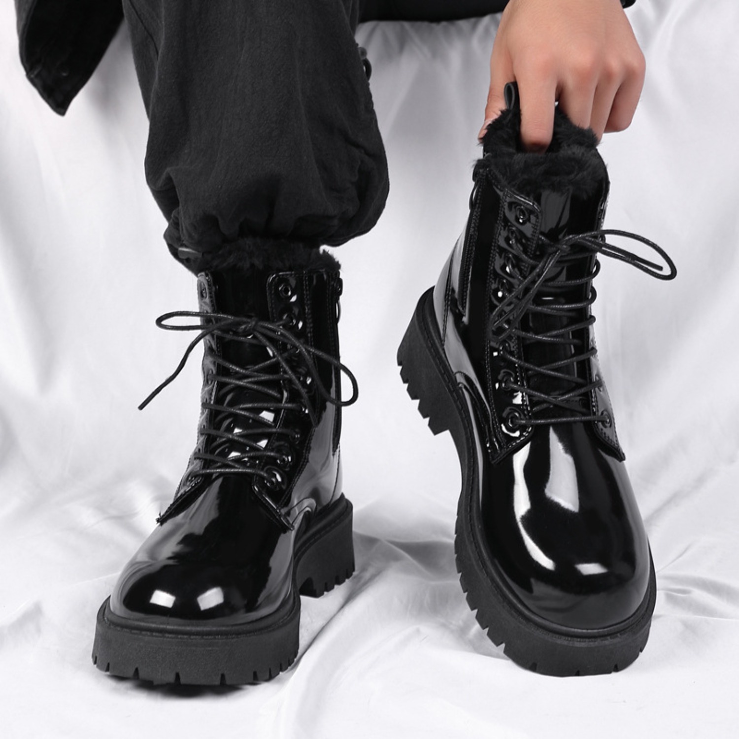 รองเท้าบูทหุ้มข้อบุขนหนานุ่มสำ - Suede Ankle Boot บทวิจารณ์และราคา