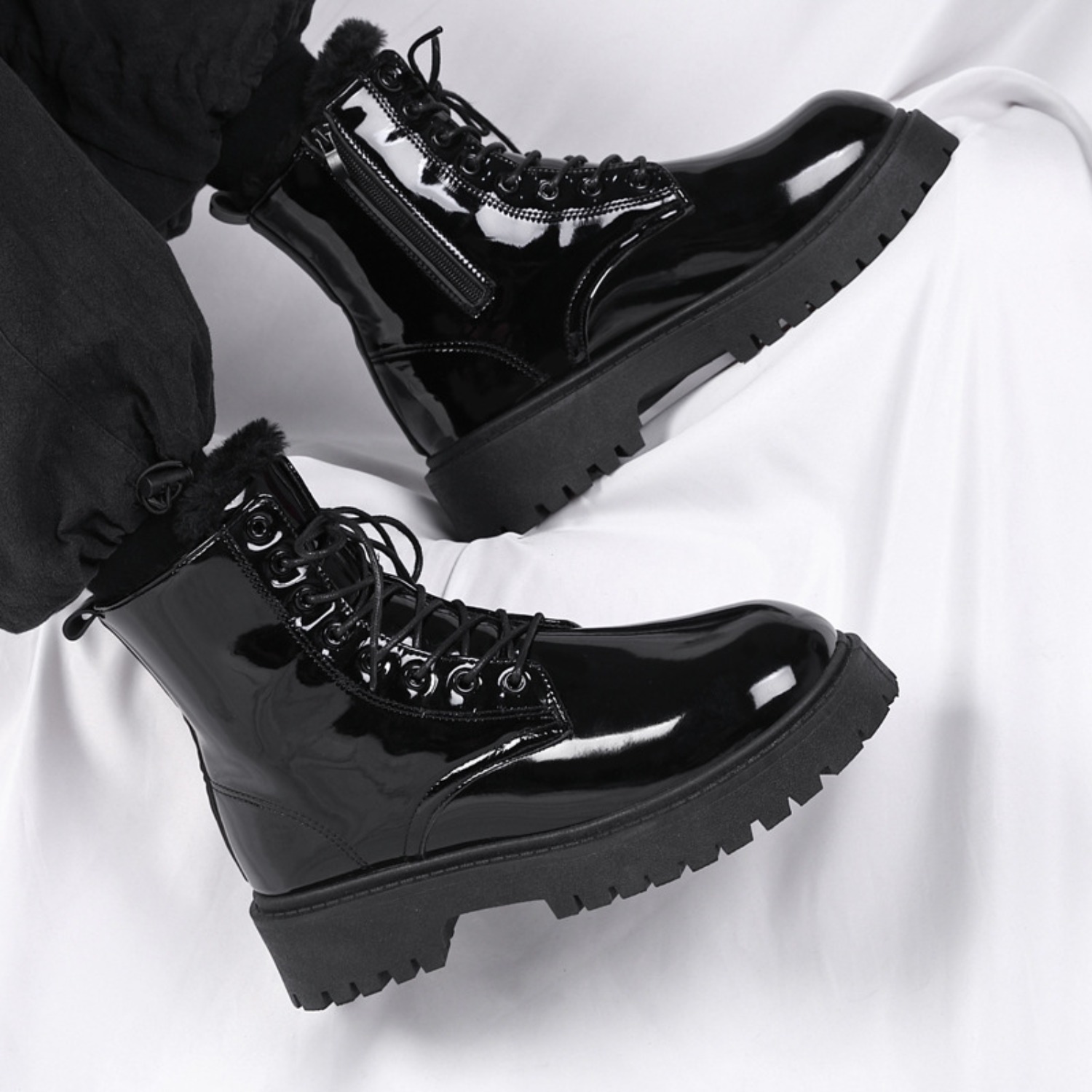 รองเท้าบูทหุ้มข้อบุขนหนานุ่มสำ - Suede Ankle Boot บทวิจารณ์และราคา