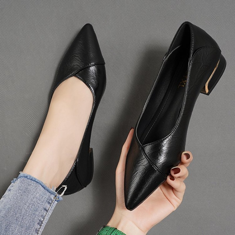 รองเท้าหนังผู้หญิงทรงหัวแหลม ส - Slingback Pumps Women บทวิจารณ์และราคา