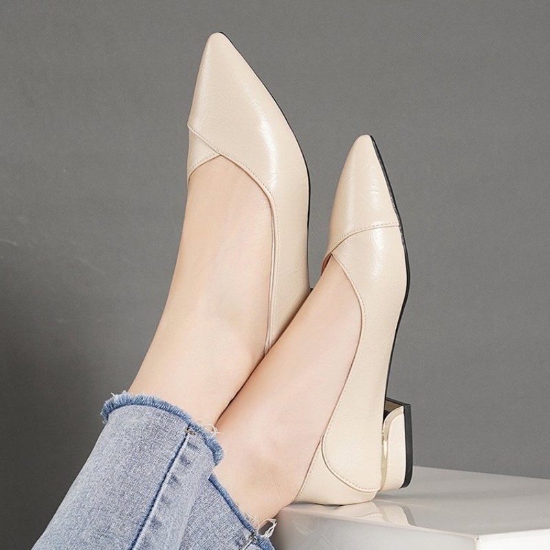 รองเท้าหนังผู้หญิงทรงหัวแหลม ส - Slingback Pumps Women บทวิจารณ์และราคา