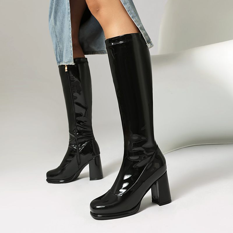 รองเท้าบูทผู้หญิงทรงเซ็กซี่ ปล - Zip Up Boots Short บทวิจารณ์และราคา