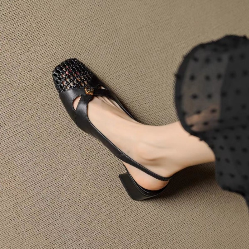 รองเท้าส้นเตารีดแบบปิดหัวสไตล์ - Slingback Pumps Women บทวิจารณ์และราคา