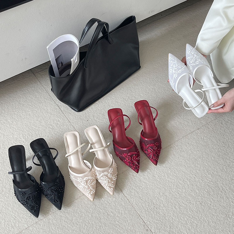 รองเท้าส้นสูงแบบสลิงแบ็ค ดีไซน - Women Shoes Brands บทวิจารณ์และราคา