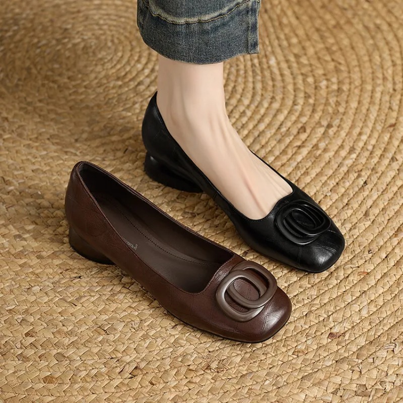 รองเท้าส้นสูงสไตล์ฝรั่งเศสสำหร - Slingback Pumps Women บทวิจารณ์และราคา