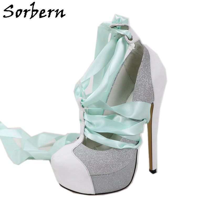 Sorbern สีขาวจริงหนังผู้หญิงปั - Ribbon Tie Heel บทวิจารณ์และราคา