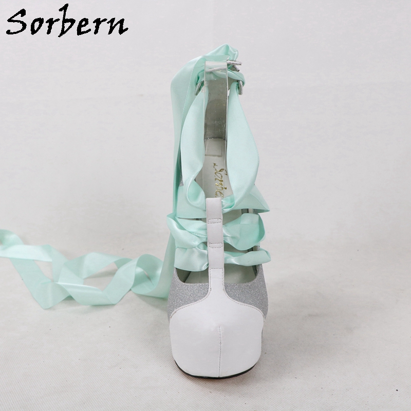 Sorbern สีขาวจริงหนังผู้หญิงปั - Ribbon Tie Heel บทวิจารณ์และราคา