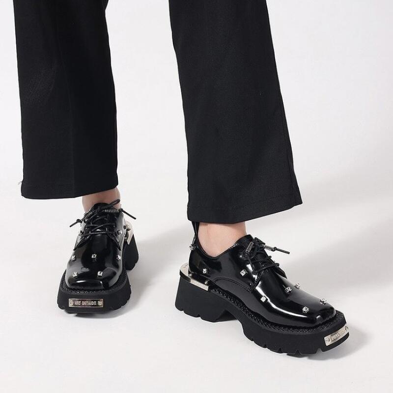 รองเท้าโลฟเฟอร์พื้นหนาสไตล์พัง - Women'S Shoes Loafers Black บทวิจารณ์และราคา