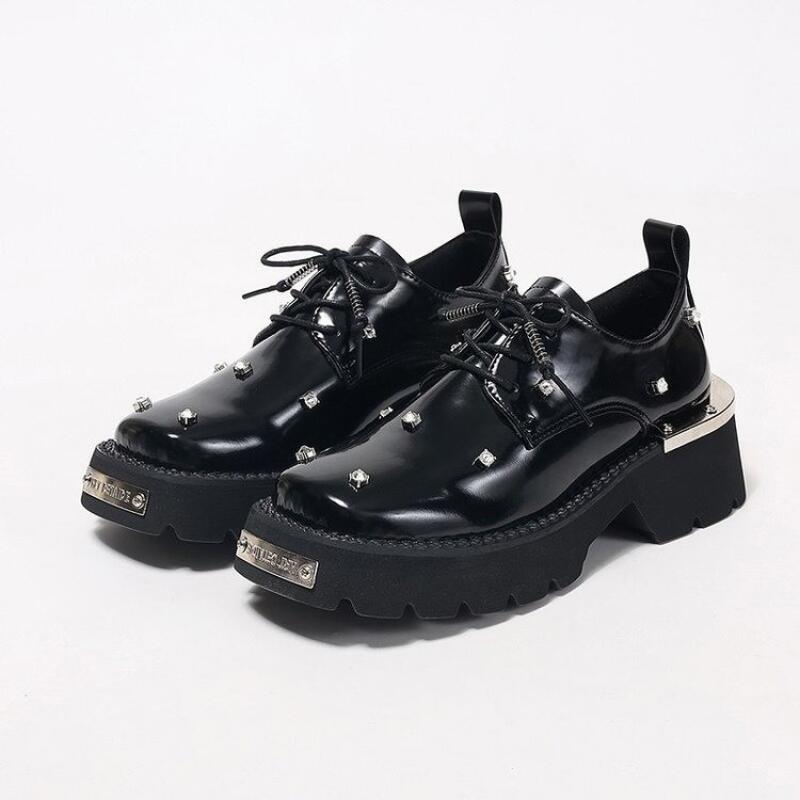 รองเท้าโลฟเฟอร์พื้นหนาสไตล์พัง - Women'S Shoes Loafers Black บทวิจารณ์และราคา