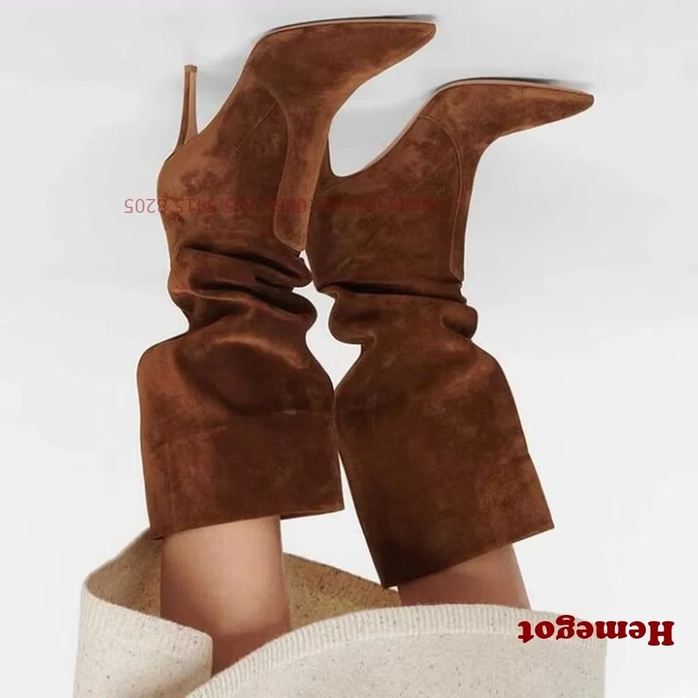 รองเท้าบูทสูงถึงเข่า หนังกลับว - Women'S Shoes Vegan บทวิจารณ์และราคา