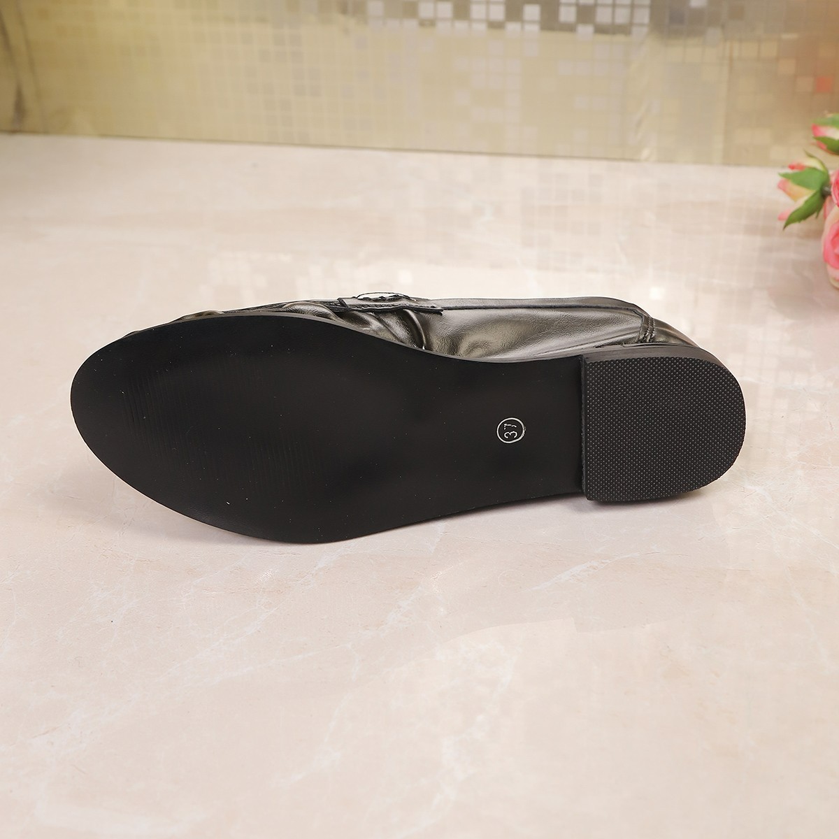 รองเท้าแฟลตสไตล์อังกฤษสีดำสำหร - Women'S Shoes Loafers Black บทวิจารณ์และราคา