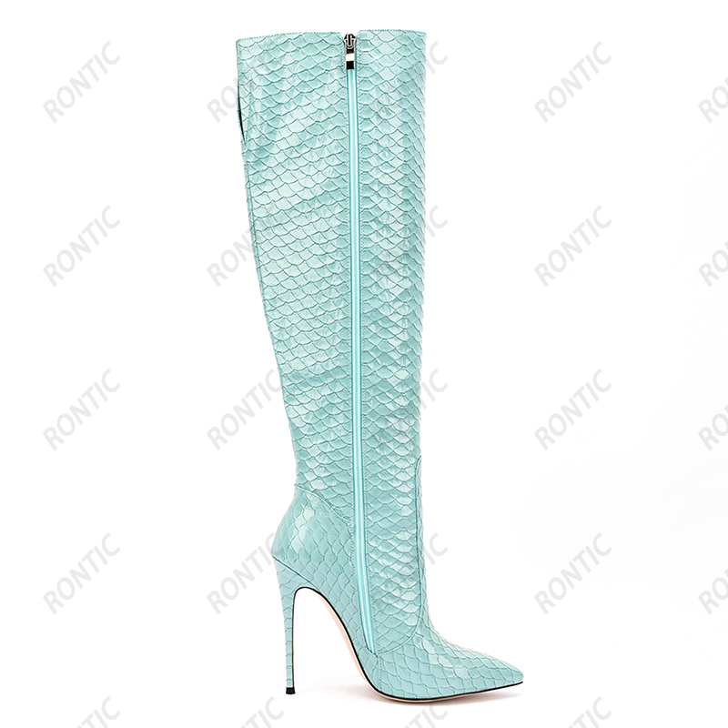 Rontic ผู้หญิงฤดูหนาวเข่ารองเท - Zip Up Boots Short บทวิจารณ์และราคา