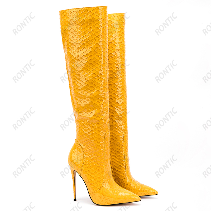 Rontic ผู้หญิงฤดูหนาวเข่ารองเท - Zip Up Boots Short บทวิจารณ์และราคา