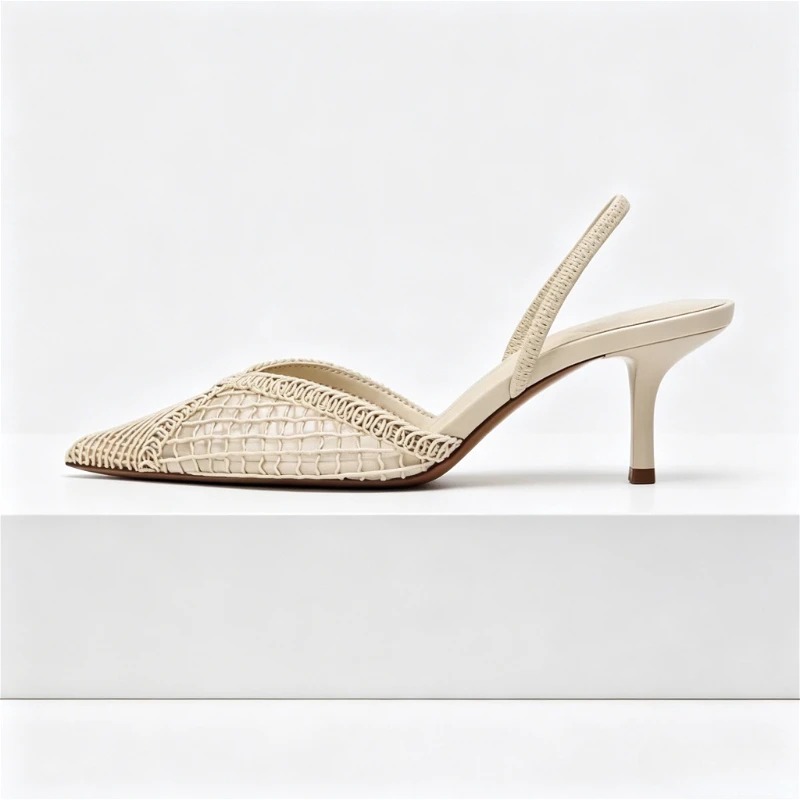 ตาข่ายทอรองเท้าส้นสูงรองเท้าแต - Women Shoes Brands บทวิจารณ์และราคา